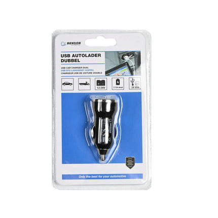 USB-Autoladegerät 2 Anschlüsse 2,1 A 12–24 V – Ideal für Pkw & Lkw