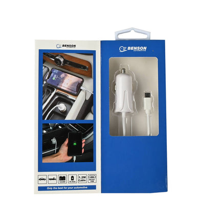 Autolader Micro USB 1.2m, 12-24V - Perfect voor Auto en Vrachtwagen