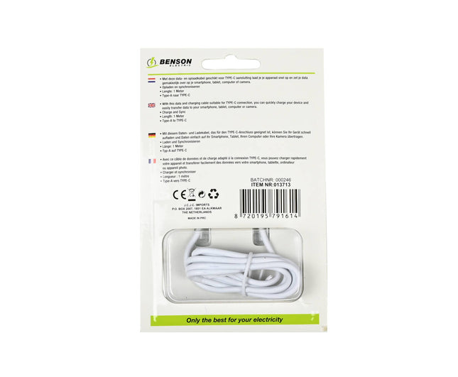 USB Type-C Kabel 1m - Snelle Oplading & Gegevensoverdracht