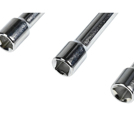Steckschlüssel-Verlängerungssatz 3-tlg. 1/2" x 3"/6"/9" für schwer erreichbare Schrauben.
