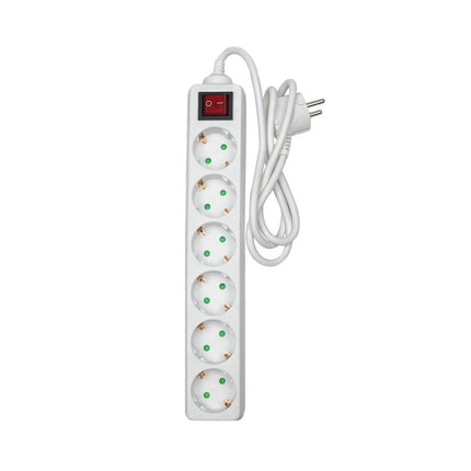 Steckdosenleiste 6-fach, Schuko, Schalter, 1m, 16A, 3680W, Zuhause/Büro