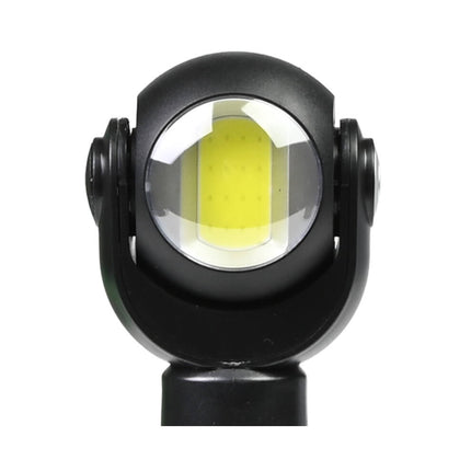 LED Zaklamp 3W COB, Draaikop, 200 Lumen, 170x60x40mm, AAA Batterijen