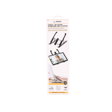 Verstelbare Tablet & Laptop Standaard: 25cm Hoogte, 450g, Meerkleurig