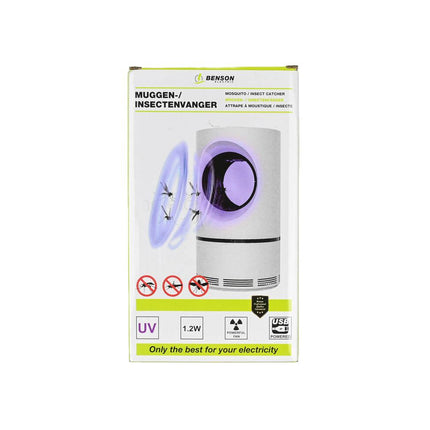 Muggenvanger 1.2W UV-lamp met USB, ideaal voor thuis en reizen.