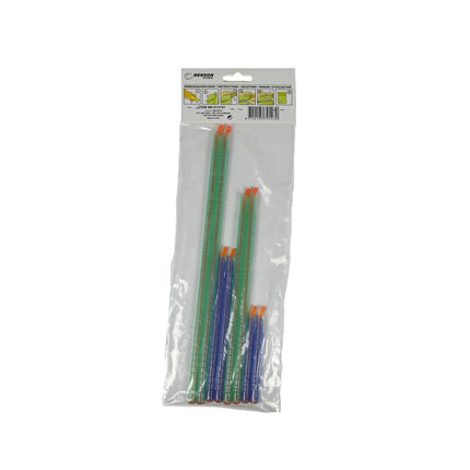 Sealsticks Set 8 dlg - Luchtdicht Sluiten, 4 Maten, Groen/Blauw