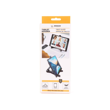 Tablet Houder: Compact, 180° Roteerbaar, Vouwbaar, Anti-Slip, Ideaal voor Kijken