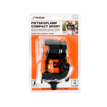 Compacte LED Fietskoplamp, IPX3, Knipper- en Constante Modus, Incl. Batterijen