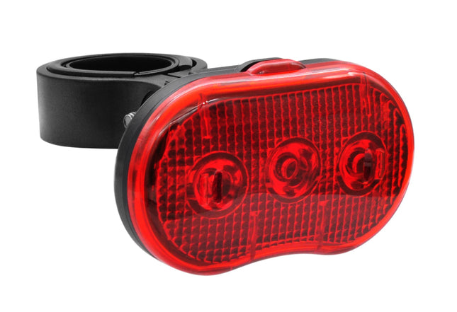 Fietslamp LED rood – Functie Chasing-knipperen - aan - uit, 31,8 mm