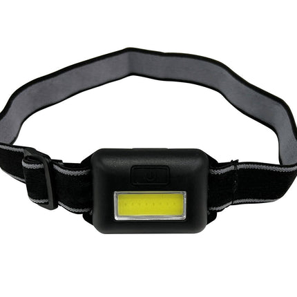 Hoofdlamp 2W COB, 80lm, 3 modi, verstelbare band, ideaal voor kamperen