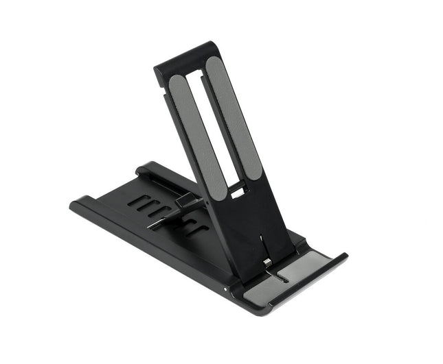 Verstelbare Smartphone Houder, 6 Posities, Vouwbaar, Zwart, 12x5x0,7cm