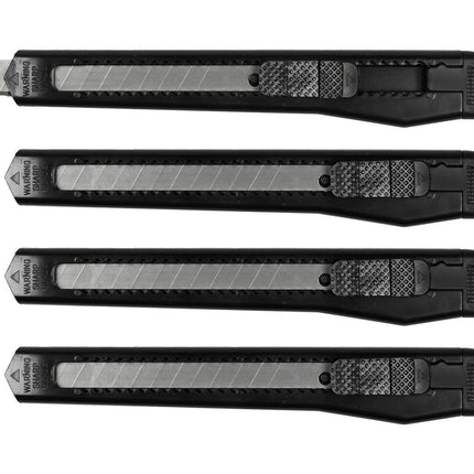 Set van 4 Afbreekmessen 9 mm voor Precisiewerk en Snijklussen