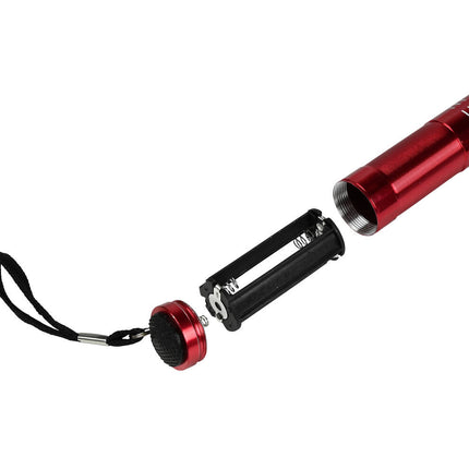 Zaklamp 9 LED, 24g, 2.3x2.3x8cm, 3xAAA, ideaal voor kamperen