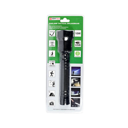 Zaklamp 10W 800lm Alu Oplaadbaar Voor Avontuur & Noodsituaties
