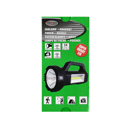 Zaklamp 1W LED + COB, 85-105 Lumen, 4 Modi, Perfect voor Camping