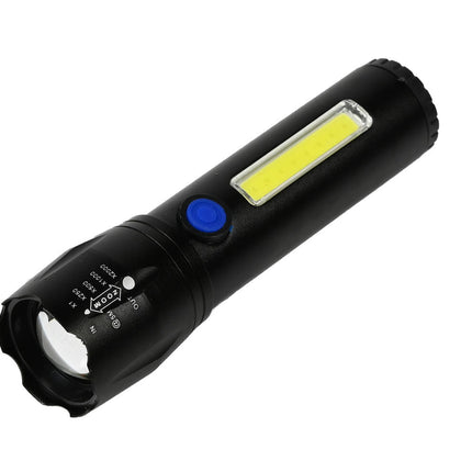 Zaklamp Tactical LED + COB, 100/150 lumen, oplaadbaar, 116 mm, outdoor