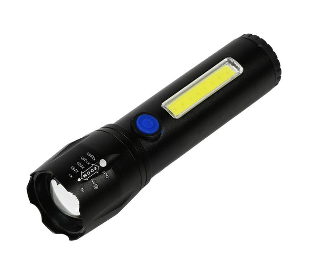 Zaklamp Tactical LED + COB, 100/150 lumen, oplaadbaar, 116 mm, outdoor