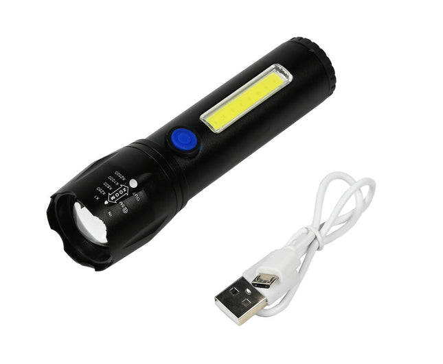 Zaklamp Tactical LED + COB, 100/150 lumen, oplaadbaar, 116 mm, outdoor