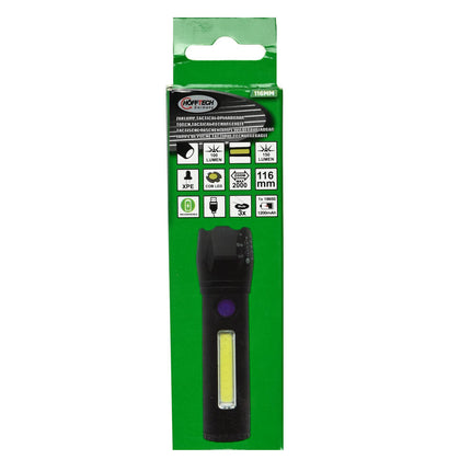 Zaklamp Tactical LED + COB, 100/150 lumen, oplaadbaar, 116 mm, outdoor