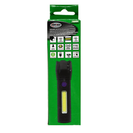 Zaklamp Tactical LED + COB, 100/150 lumen, oplaadbaar, 116 mm, outdoor