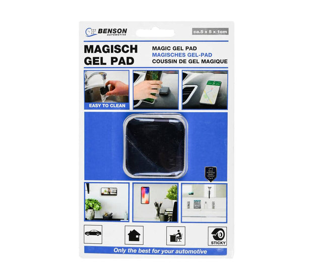 Zwarte Gel Pad Sticker: Telefoonhouder, Antislip, Herbruikbaar Nano-gel.