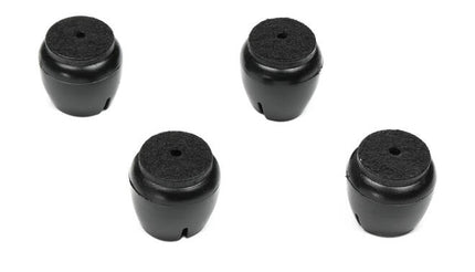 PVC Vilt Stoelpoot Beschermers Zwart - Set van 8 voor Vloerbescherming
