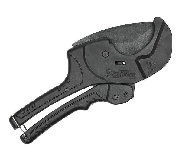 Rohrschneider 0-63 mm: Schneidet PVC-, PP-, PU-, PE-Rohre mühelos.