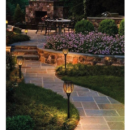 Solar Tuinlamp Fakkel 74cm, Flame Effect, 51 LED's, Set van 2