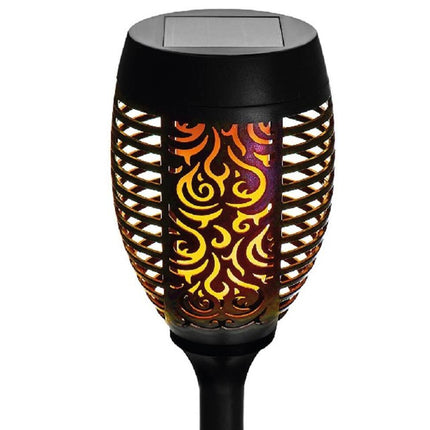 Solar Tuinlamp Fakkel 74cm, Flame Effect, 51 LED's, Set van 2
