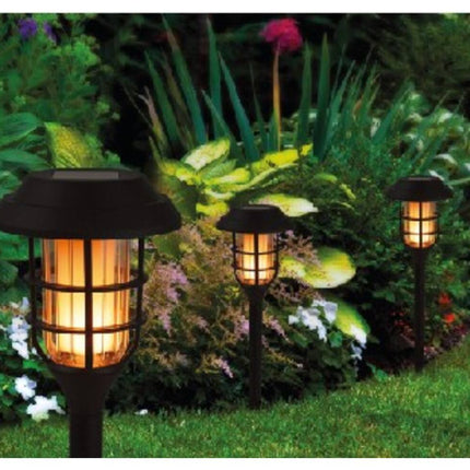 Solar Tuinfakkel Set 43 cm, Vlameffect, Verlicht Paden & Patios