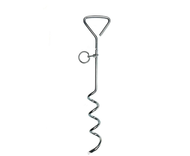 Anker-Spiralpfahl für Hunde & Katzen, 16,5 cm, verzinkter Stahl, Camping