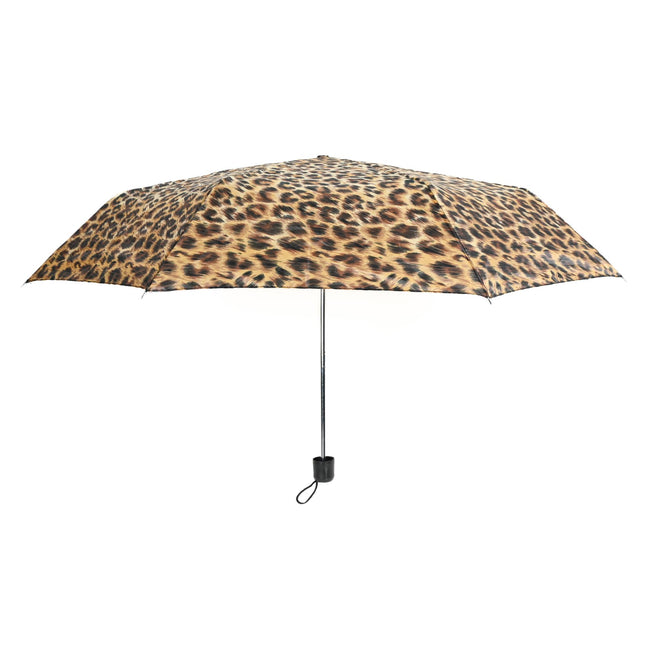 Paraplu mini luipaard – Doorsnede uitgeklapt 93 cm, Hoogte uitgeklapt 55 cm, 93 cm