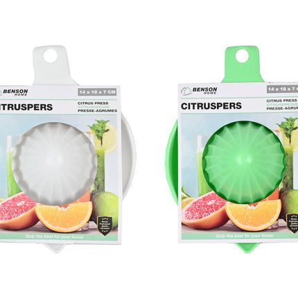 Citruspers Mix: Kunststof, 200ml, voor snelle verse citrussappen.