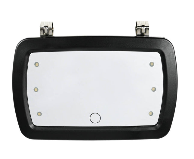 Auto Make-up Spiegel 6 LED, Touch, Compact, Zonneklep Bevestiging