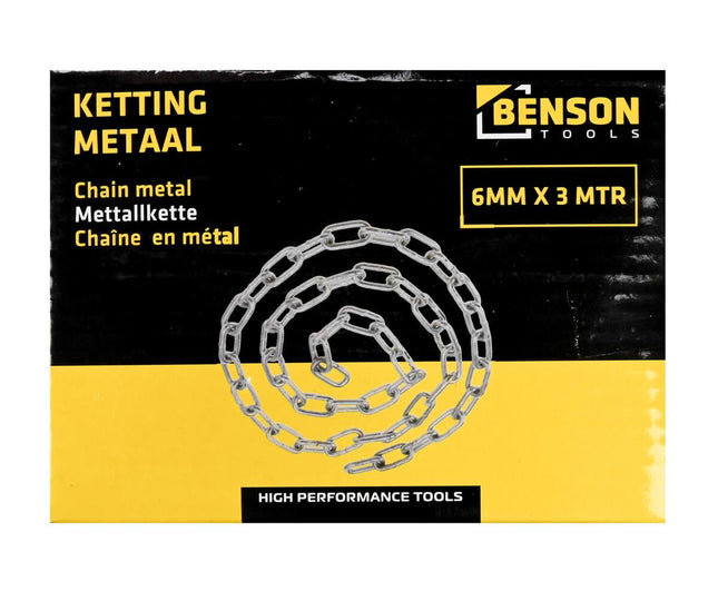 Ketting Metaal 6mm x 3m - Ideaal voor Algemeen Gebruik en Tuinklussen