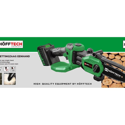 20V Accu Kettingzaag 2000mAh, Ideaal voor Snoeien en Houtbewerking