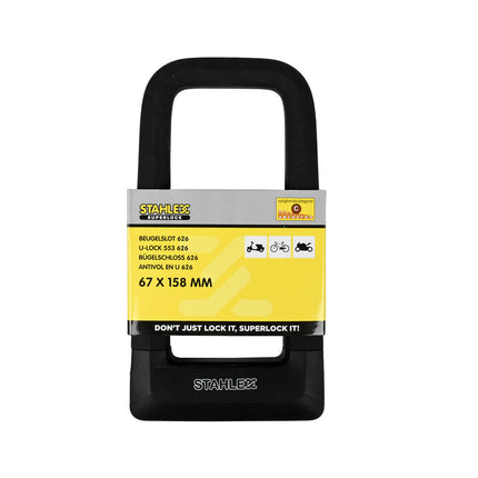 Beugelslot 626, 17mm Staal, 67x158mm, Voor Fiets & Motor Bescherming
