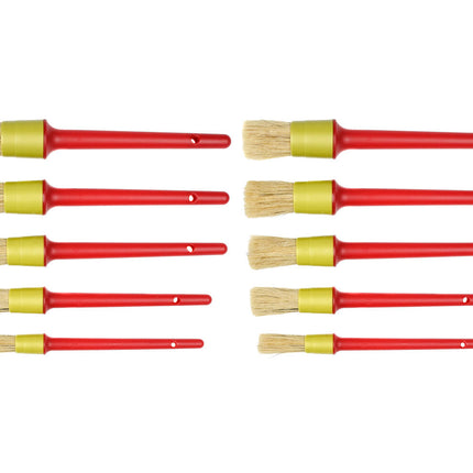 Kwastenset 10-dlg Rond, Synthetisch, Maten 17-31 mm, Voor Waterverf