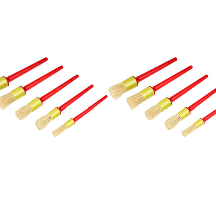 Kwastenset 10-dlg Rond, Synthetisch, Maten 17-31 mm, Voor Waterverf