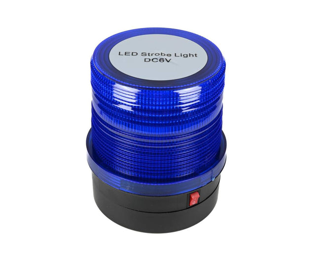 LED Flitslamp Blauw 2.4W, 24 LED's, Strobe, Magnetische Bevestiging