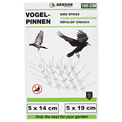 Vogelpinnen 10 dlg - Beschermt tegen vogels en indringers, 165 cm.
