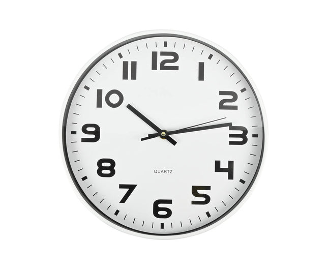 Wandklok 30cm Ø, Stijlvol Design, AA-batterij, Voor Elk Interieur