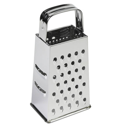 RVS Rasp 4-zijdig, 18 cm - Snij en Rasp Groenten & Kaas Simpel