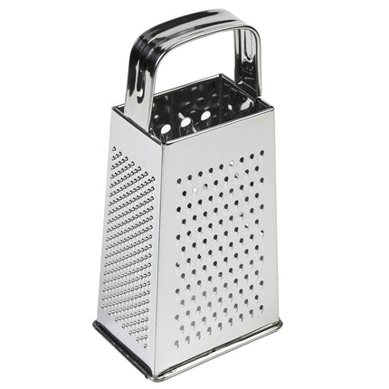 RVS Rasp 4-zijdig, 18 cm - Snij en Rasp Groenten & Kaas Simpel