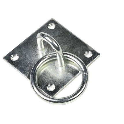 Oogplaat met Ring 8mm, Verzinkt IJzer, Bouw & Scheepsbevestiging