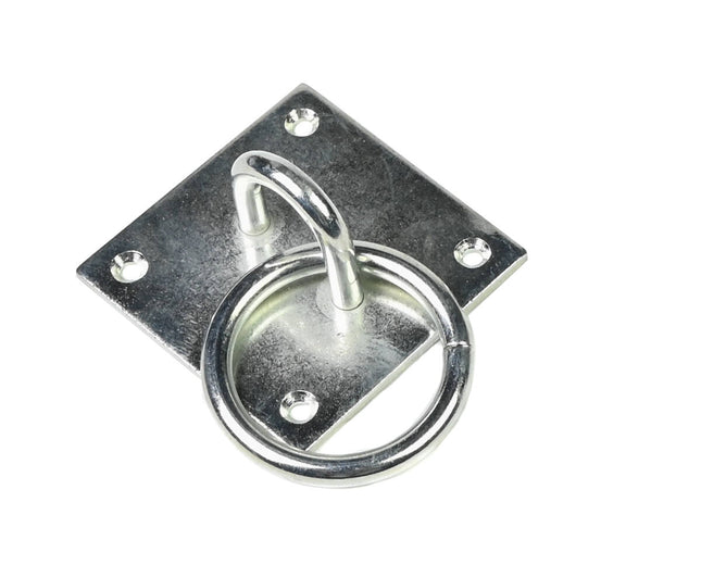 Oogplaat met Ring 8mm, Verzinkt IJzer, Bouw & Scheepsbevestiging