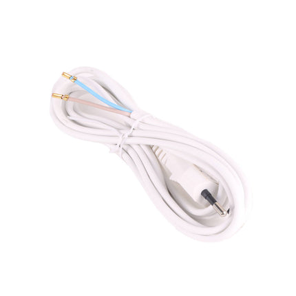 Aansluitsnoer 2m Eurostekker Wit, 2x0.75mm², voor lampen/elektronica