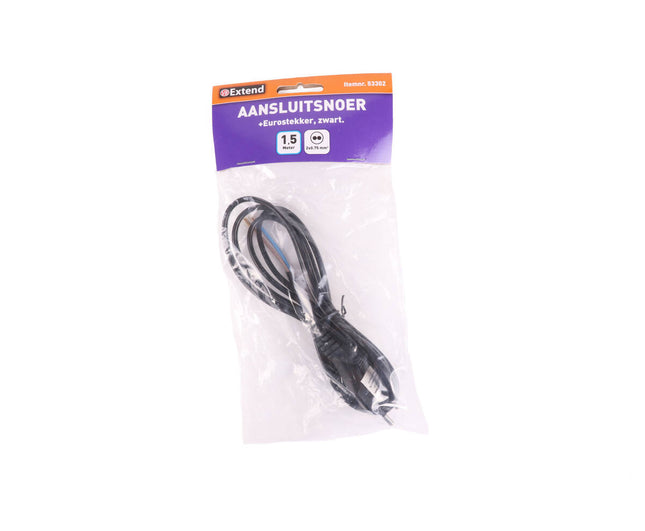 Anschlusskabel 1,5 m, Eurostecker, Schwarz – Ideal für Geräte!