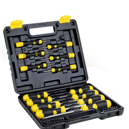 Schroevendraaier Set 32 dlg: 7 schroevendraaiers, 6 precisie, 17 bits.