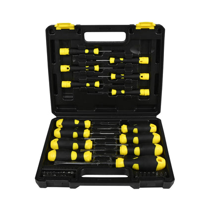Schroevendraaier Set 32 dlg: 7 schroevendraaiers, 6 precisie, 17 bits.