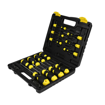 Schroevendraaier Set 32 dlg: 7 schroevendraaiers, 6 precisie, 17 bits.